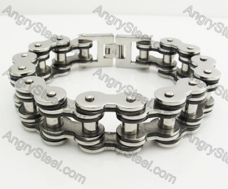 18.4mm wide Stainless Steel Bicycle Chain Bracelet KJB360031