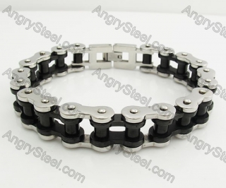 13mm wide Stainless Steel Bicycle Chain Bracelet KJB360032