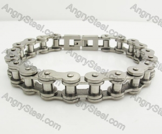 11mm wide Brushed Finished Bicycle Chain Bracelet KJB360035