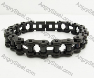 13mm wide Stainless Steel Bicycle Chain Bracelet KJB360036