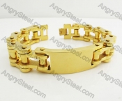 18mm wide Stainless Steel Bicycle Chain Bracelet KJB360039