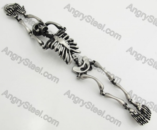 Brushed Finished Skeleton Bracelet KJB360042