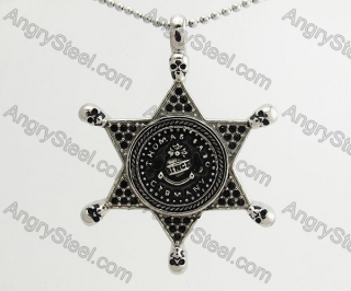 Stainless Steel Hexagram Pendant KJP560022