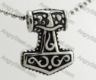 Small Stainless Steel Thors Hammer Pendant KJP560024