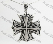 Stainless Steel Iron Cross Pendant KJP560026