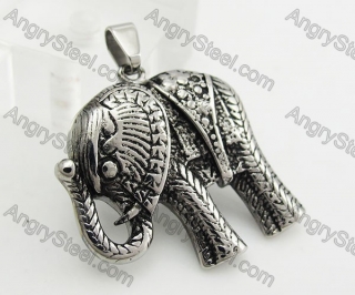 Stainless Steel Elephant Pendant KJP570054