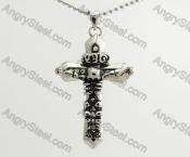 Stainless Steel Skeleton Cross Pendant KJP570061