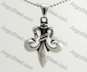 Steel Fleur De Lis Pendant KJP570072