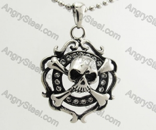 Stainless Steel Skull Pendant KJP570082