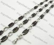 Steel Bracelet and Necklace Set KJS750045