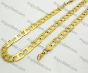 Steel Bracelet and Necklace Set KJS750048