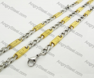 Steel Bracelet and Necklace Set KJS750051