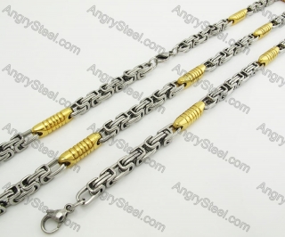 Steel Bracelet and Necklace Set KJS750055