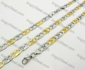 Steel Bracelet and Necklace Set KJS750056