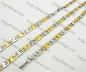 Steel Bracelet and Necklace Set KJS750057