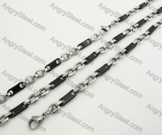 Steel Bracelet and Necklace Set KJS750059