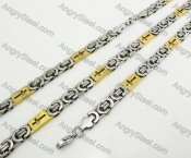 Steel Bracelet and Necklace Set KJS750066