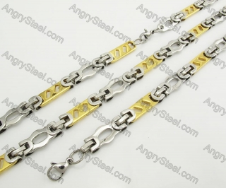 Steel Bracelet and Necklace Set KJS750072