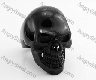 Black Stainless Steel Skull Ring KJR350392