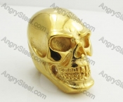 Gold Plating Stainless Steel Skull Ring KJR350395