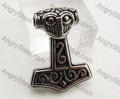 Stainless Steel Thors Hammer Pendant KJP170786