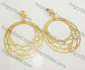 Gold Stainless Steel Earrings KJE051424