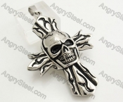 Stainless Steel Skull Pendant KJP051453