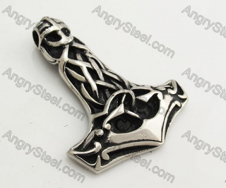 Stainless Steel Thors Hammer  Pendant KJP350257