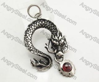 Stainless Steel Dragon Pendant KJP350259