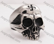 Stainless Steel Nazi Skull Ring KJR350411