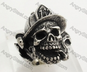 Stainless Steel Skull Ring KJR350423