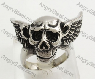 Stainless Steel Skull Ring KJR350424