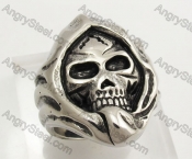 Stainless Steel Skull Ring KJR350430