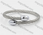 Stainless Steel Wire Cable Bangle KJB850010