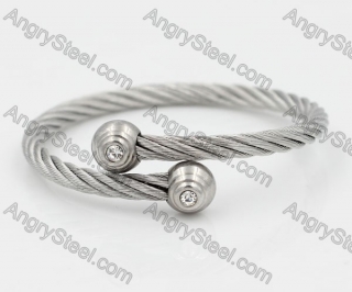 Stainless Steel Wire Cable Bangle KJB850012