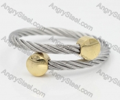 Stainless Steel Wire Cable Bangle KJB850014