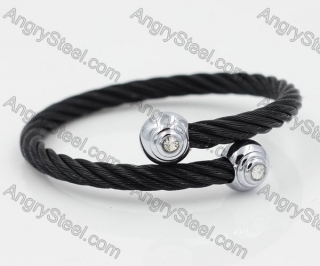 Stainless Steel Wire Cable Bangle KJB850016