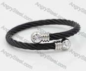 Stainless Steel Wire Cable Bangle KJB850017