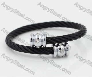 Stainless Steel Wire Cable Bangle KJB850019