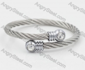 Stainless Steel Wire Cable Bangle KJB850020