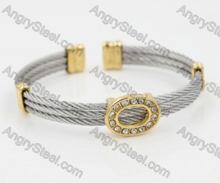 Stainless Steel Wire Cable Bangle KJB850022