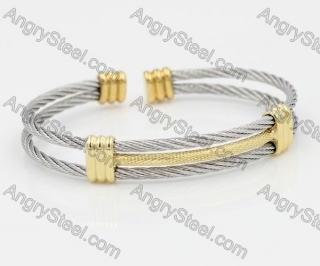 Stainless Steel Wire Cable Bangle KJB850036