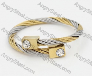 Stainless Steel Wire Cable Bangle KJB850041