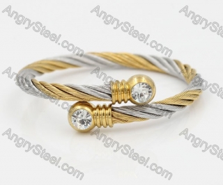 Stainless Steel Wire Cable Bangle KJB850042