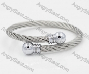 Stainless Steel Wire Cable Bangle KJB850052