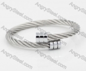 Stainless Steel Wire Cable Bangle KJB850053