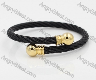 Stainless Steel Wire Cable Bangle KJB850054