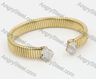 Gold Stainless Steel Bangle KJB850073