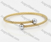 Stainless Steel Wire Cable Bangle KJB860007