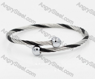 Stainless Steel Wire Cable Bangle KJB860008